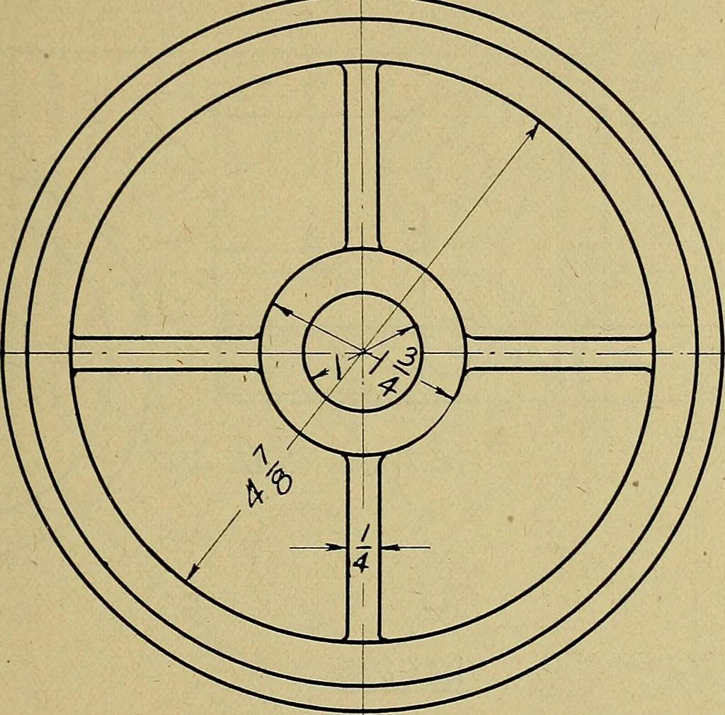 An illustration from Practical problems in mechanical drawing and blueprint reading, 1921, leaf 40
