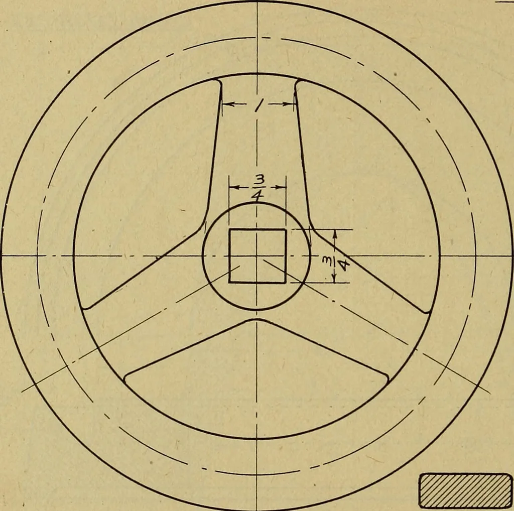 An illustration from Practical problems in mechanical drawing and blueprint reading, 1921, leaf 45