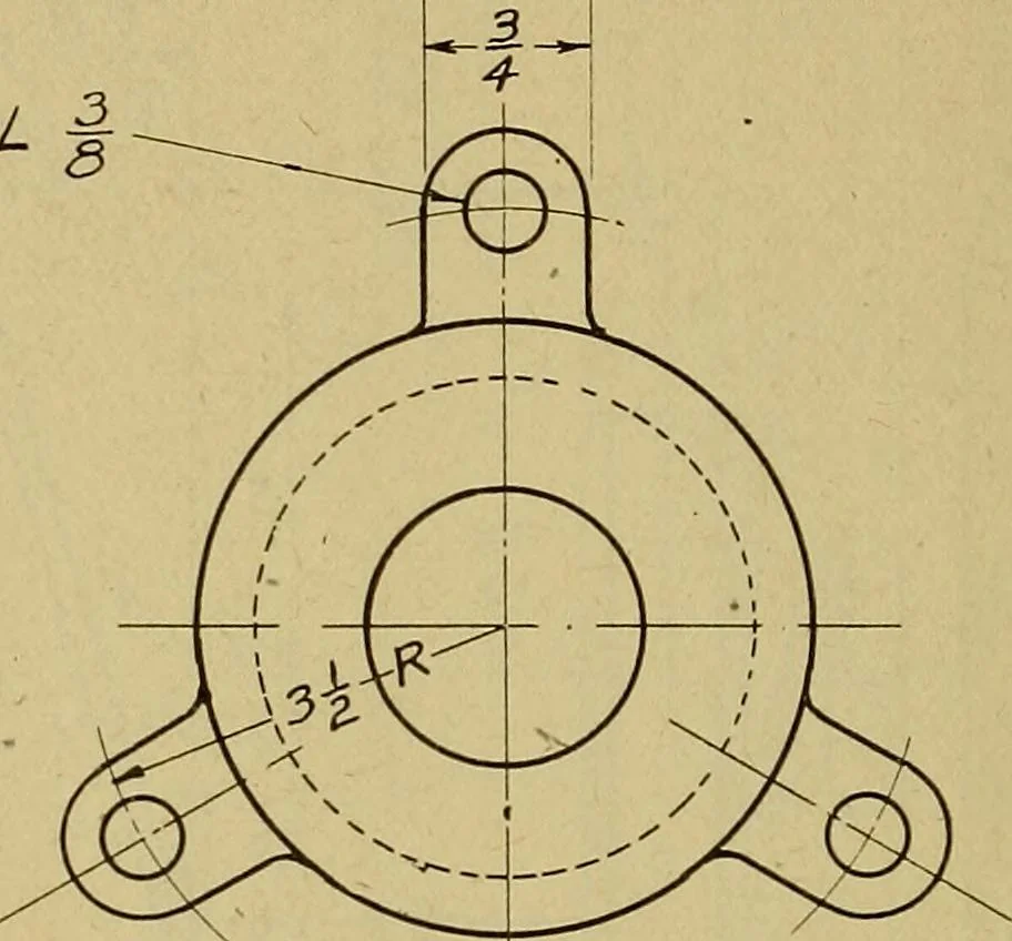 An illustration from Practical problems in mechanical drawing and blueprint reading, 1921, leaf 51