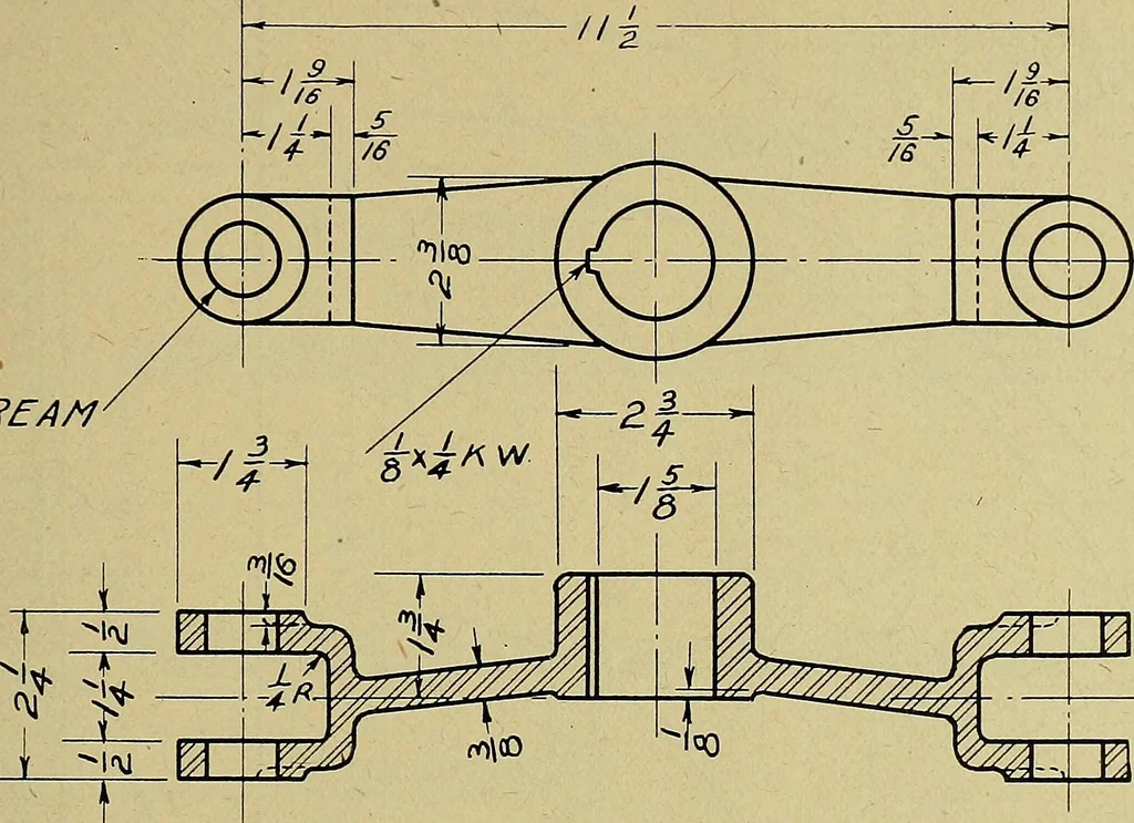 An illustration from Practical problems in mechanical drawing and blueprint reading, 1921, leaf 52