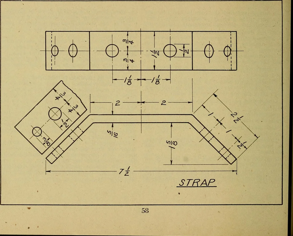 An illustration from Practical problems in mechanical drawing and blueprint reading, 1921, leaf 59