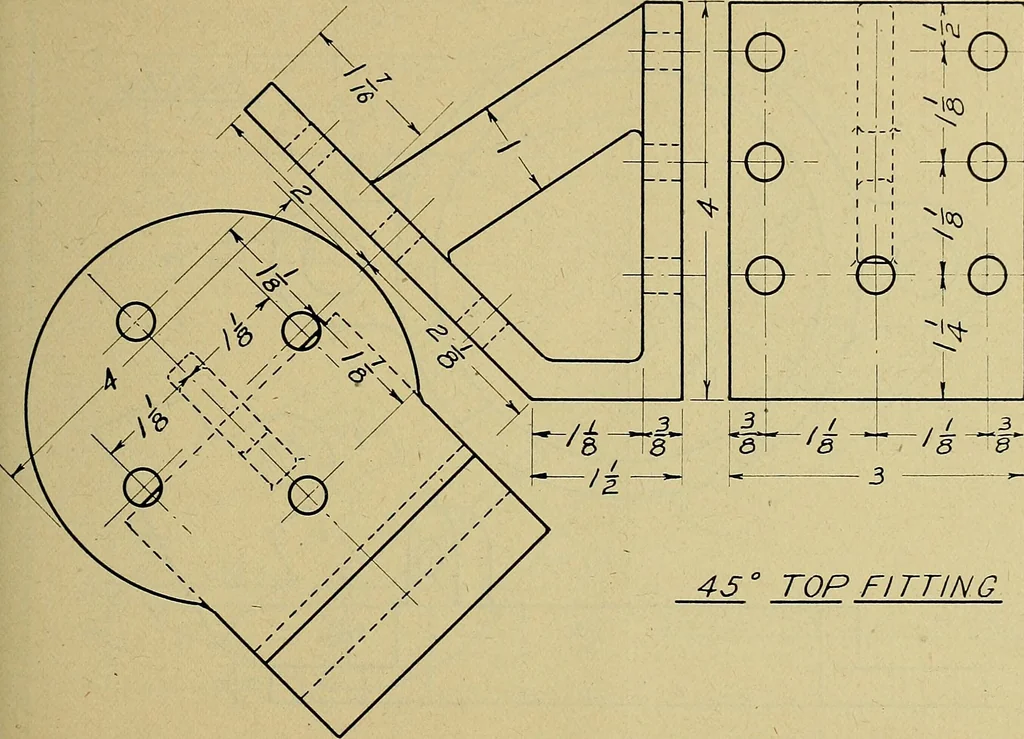 An illustration from Practical problems in mechanical drawing and blueprint reading, 1921, leaf 60