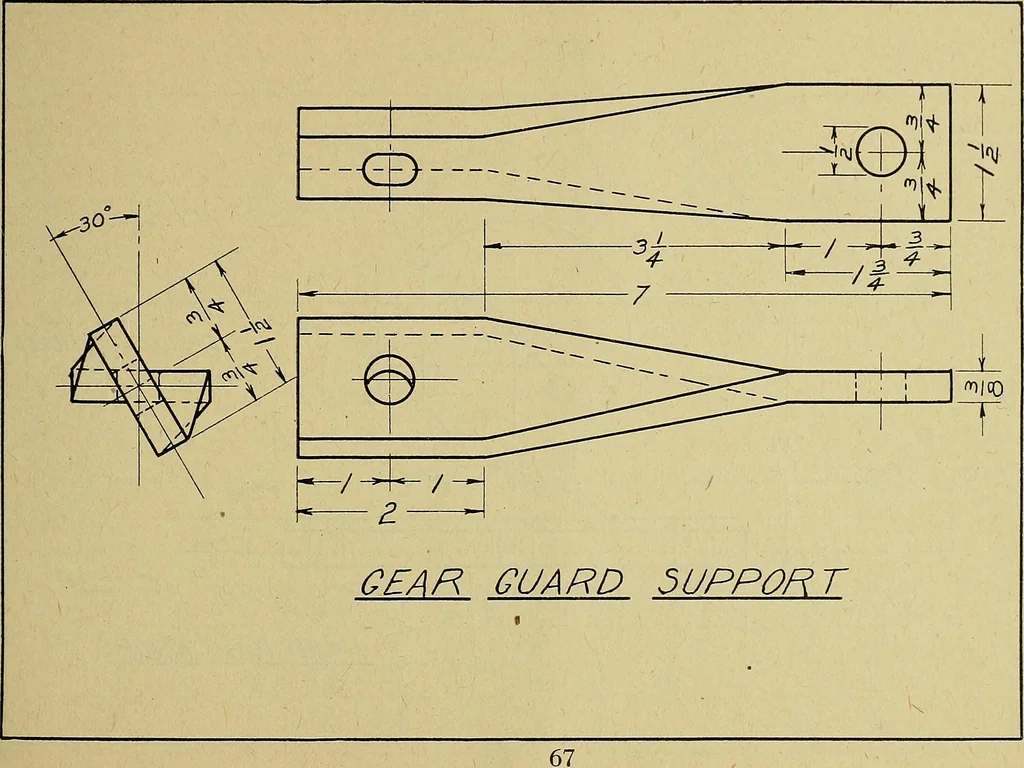 An illustration from Practical problems in mechanical drawing and blueprint reading, 1921, leaf 68