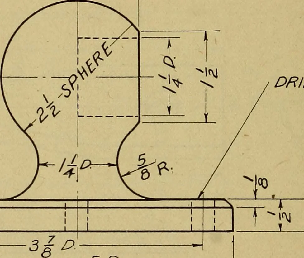 An illustration from Practical problems in mechanical drawing and blueprint reading, 1921, leaf 69