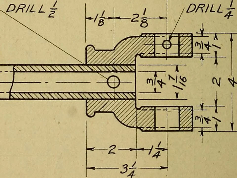 An illustration from Practical problems in mechanical drawing and blueprint reading, 1921, leaf 71