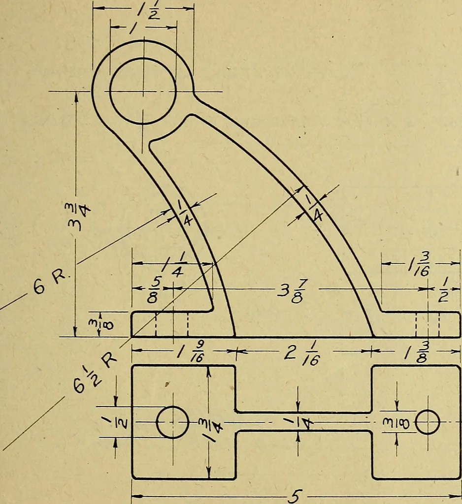 An illustration from Practical problems in mechanical drawing and blueprint reading, 1921, leaf 72