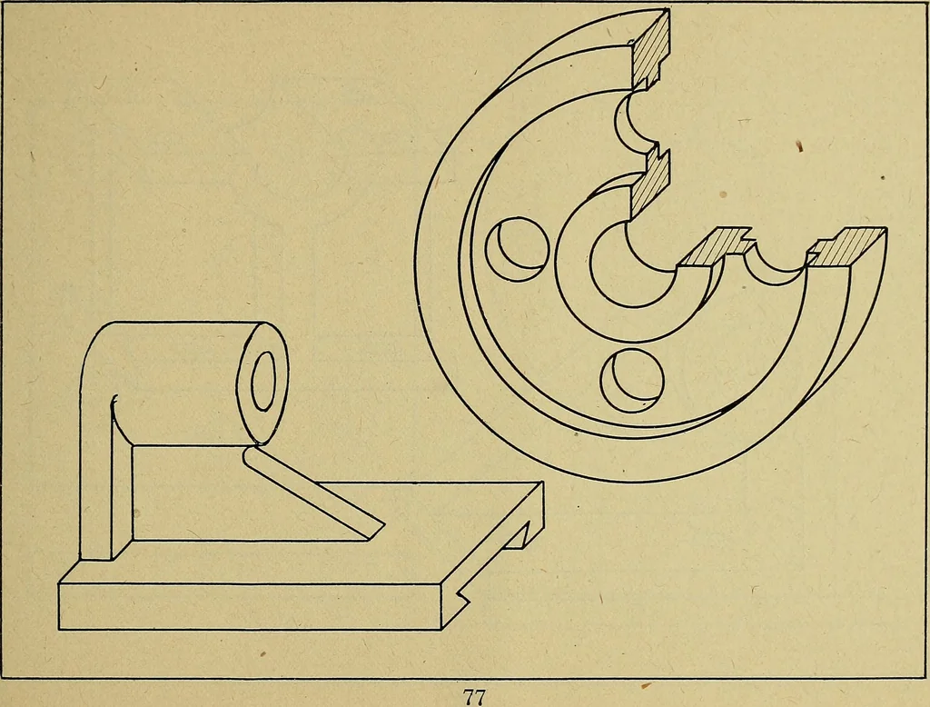 An illustration from Practical problems in mechanical drawing and blueprint reading, 1921, leaf 78