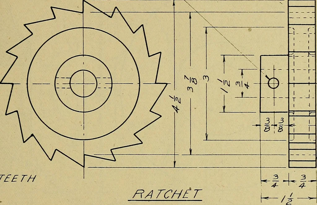 An illustration from Practical problems in mechanical drawing and blueprint reading, 1921, leaf 84