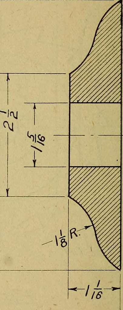 An illustration from Practical problems in mechanical drawing and blueprint reading, 1921, leaf 85