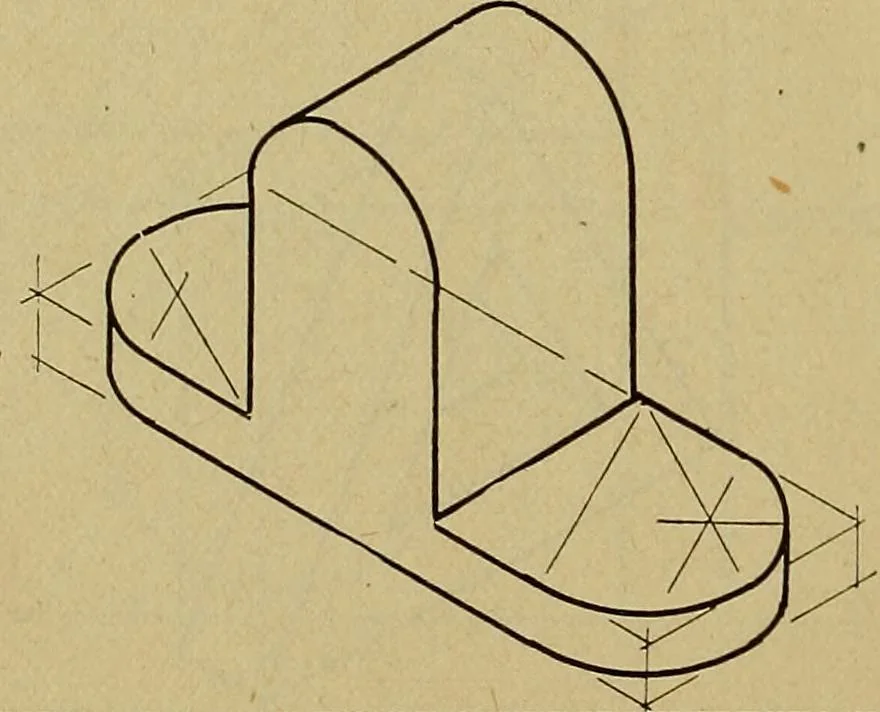 An illustration from Practical problems in mechanical drawing and blueprint reading, 1921, leaf 91