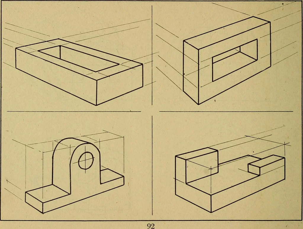 An illustration from Practical problems in mechanical drawing and blueprint reading, 1921, leaf 93