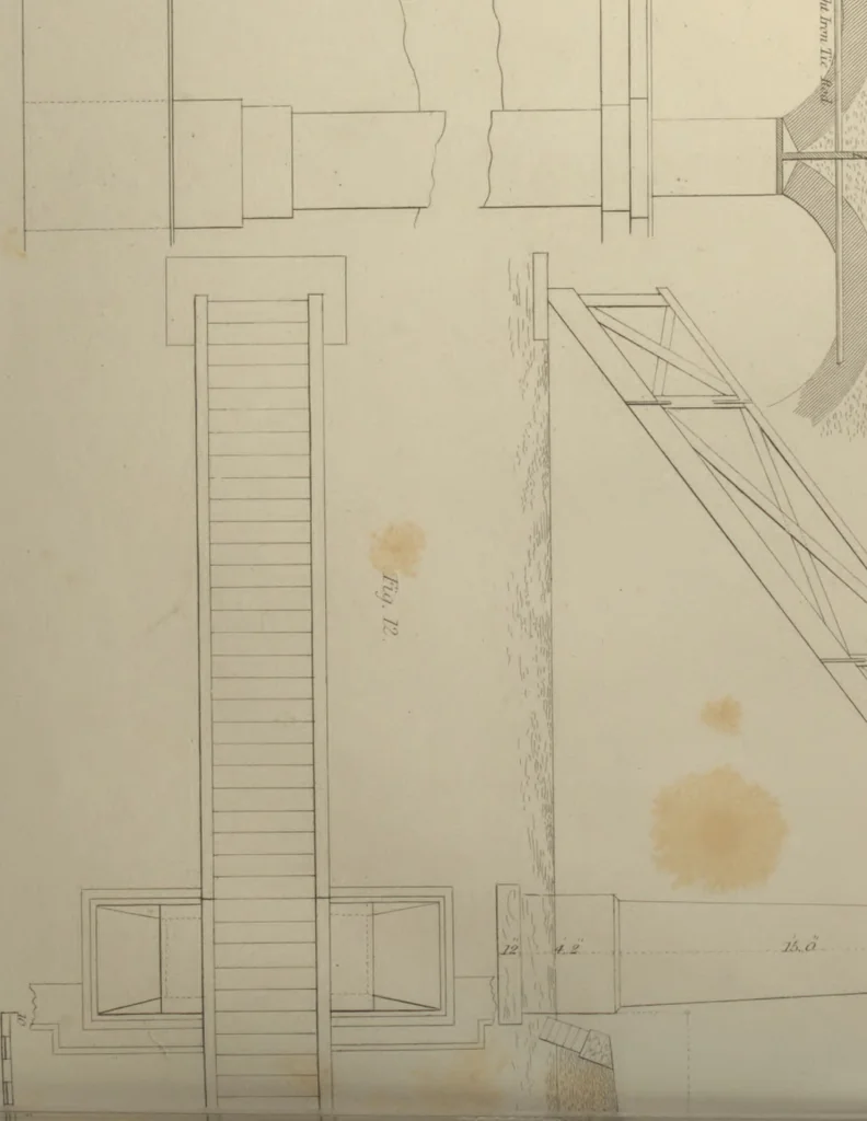 An illustration from The practical railway engineer. Examples of the mechanical and engineering operations and structures combined in the making of a railway, 1847, leaf 227