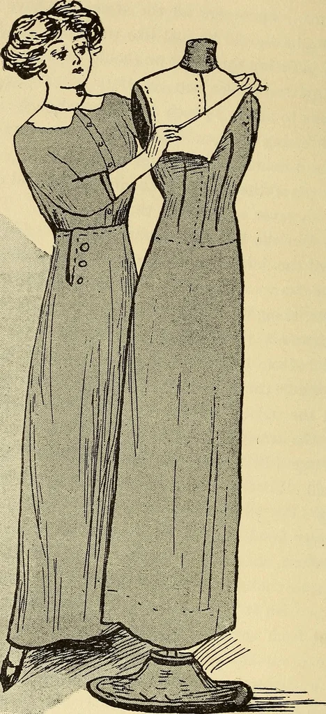 An illustration from Practical sewing and dressmaking, 1913, leaf 85