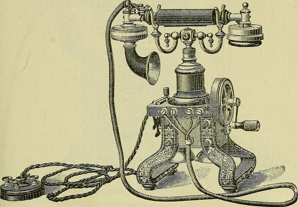An illustration from The practical telephone handbook and guide to the telephonic exchange, 1906, leaf 136