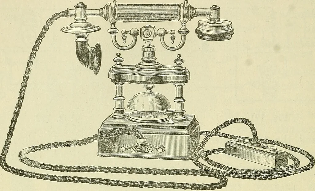 An illustration from The practical telephone handbook and guide to the telephonic exchange, 1906, leaf 141