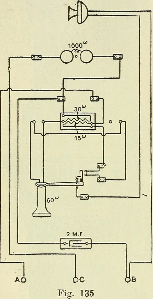 An illustration from The practical telephone handbook and guide to the telephonic exchange, 1906, leaf 147