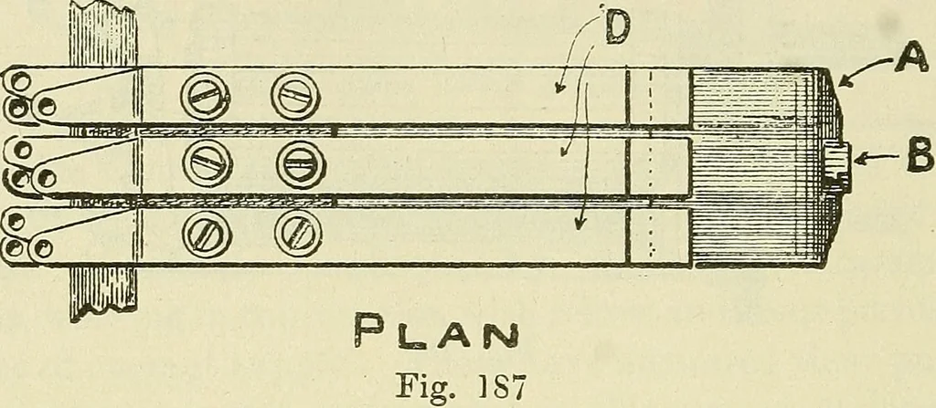 An illustration from The practical telephone handbook and guide to the telephonic exchange, 1906, leaf 189
