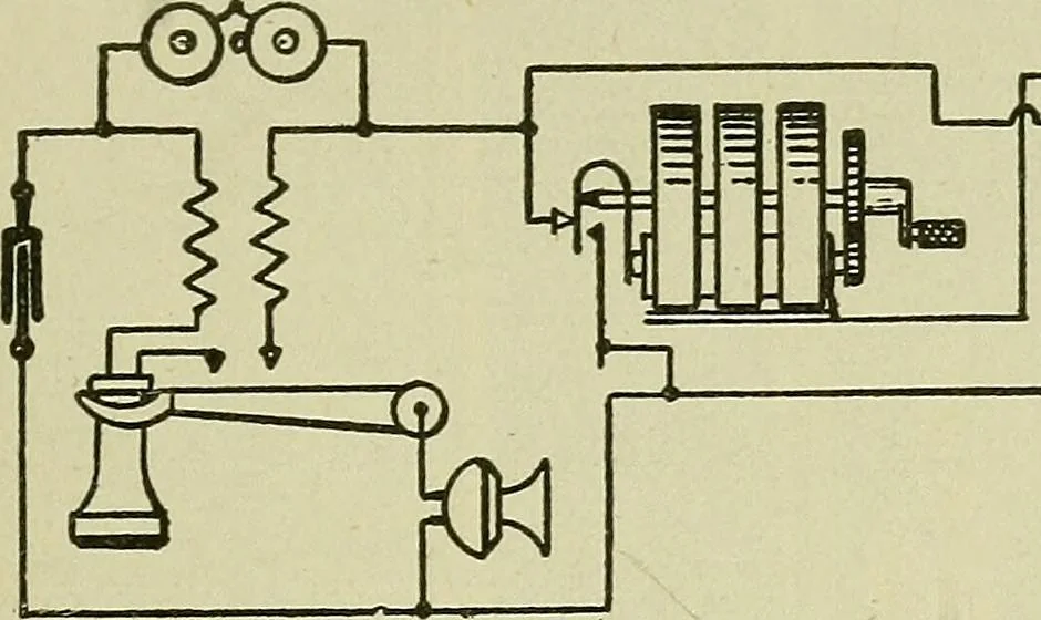 An illustration from The practical telephone handbook and guide to the telephonic exchange, 1906, leaf 204