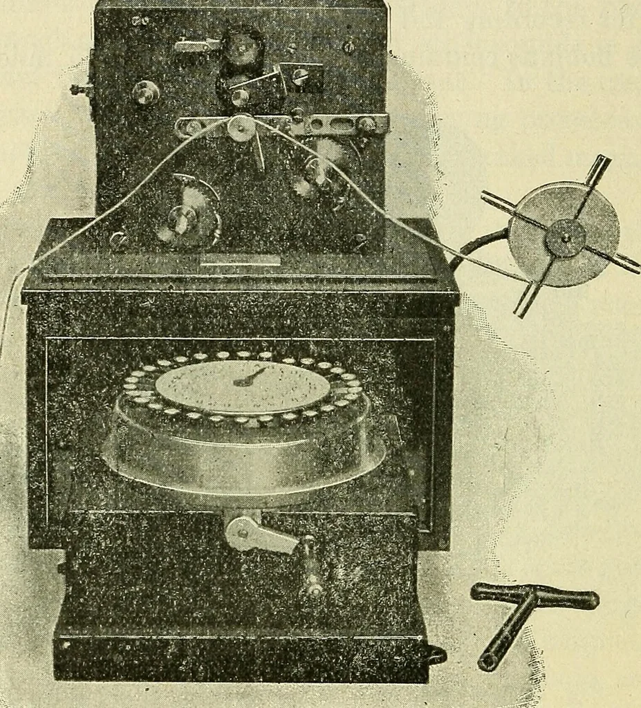 An illustration from The practical telephone handbook and guide to the telephonic exchange, 1906, leaf 589