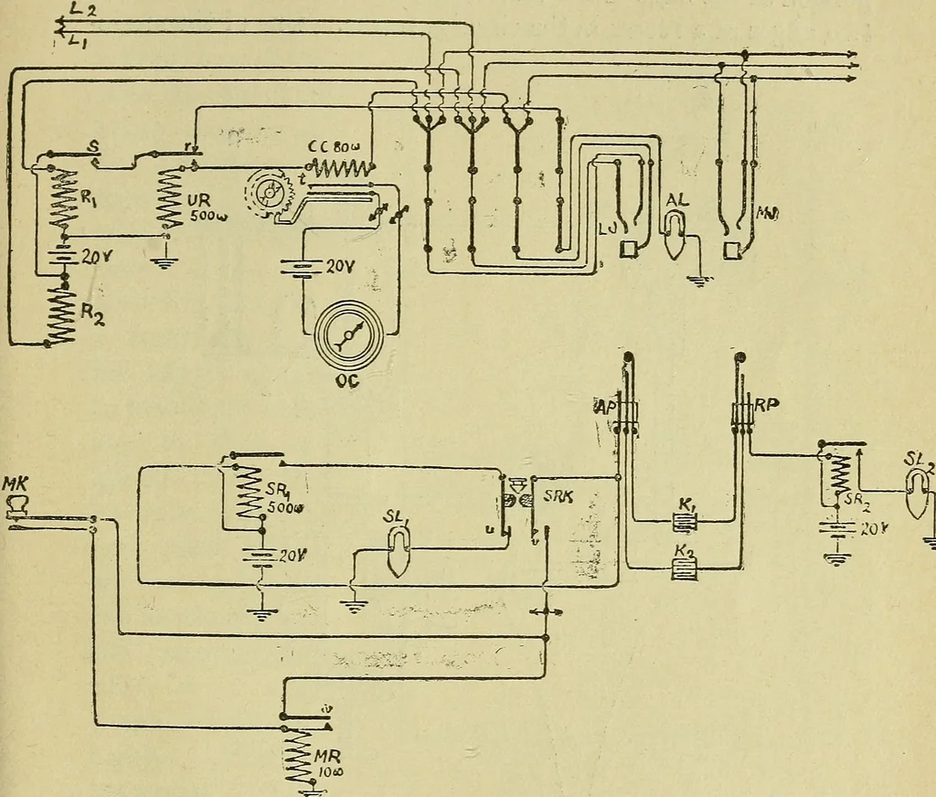 An illustration from The practical telephone handbook and guide to the telephonic exchange, 1906, leaf 604