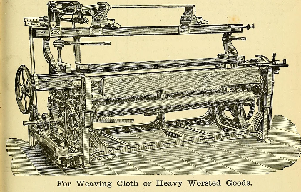 An illustration from A practical treatise on weaving and designing of textile fabrics : with chapters on the principles of construction of the loom, calculations and colour, 1879, leaf 340