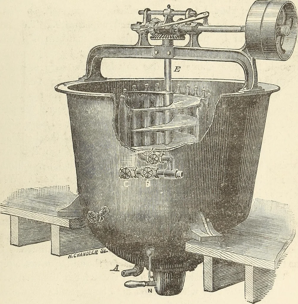 An illustration from A practical treatise on the manufacture of soap and candles .., 1888, leaf 500