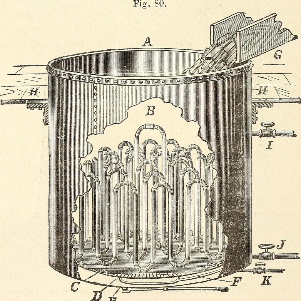 An illustration from A practical treatise on the manufacture of soap and candles .., 1888, leaf 505