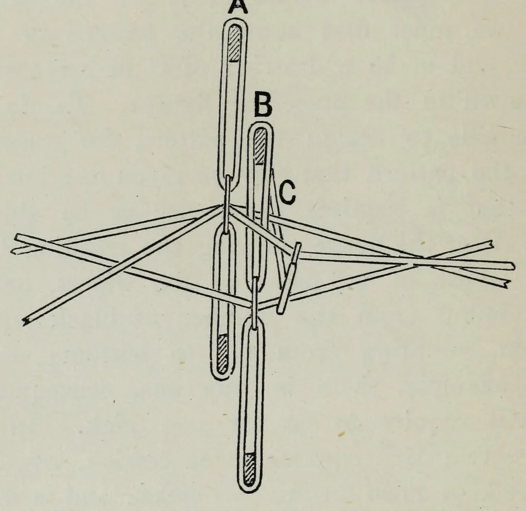 An illustration from A practical treatise on the construction of the power-loom and the art of weaving : all descriptions of texture produced by leaves of heddles : illustrated with diagrams, with calculations and instructions for the production of cotton, woollen, linen, and jute fabrics : intended as a textbook for those engaged in the trade, 1883, leaf 134