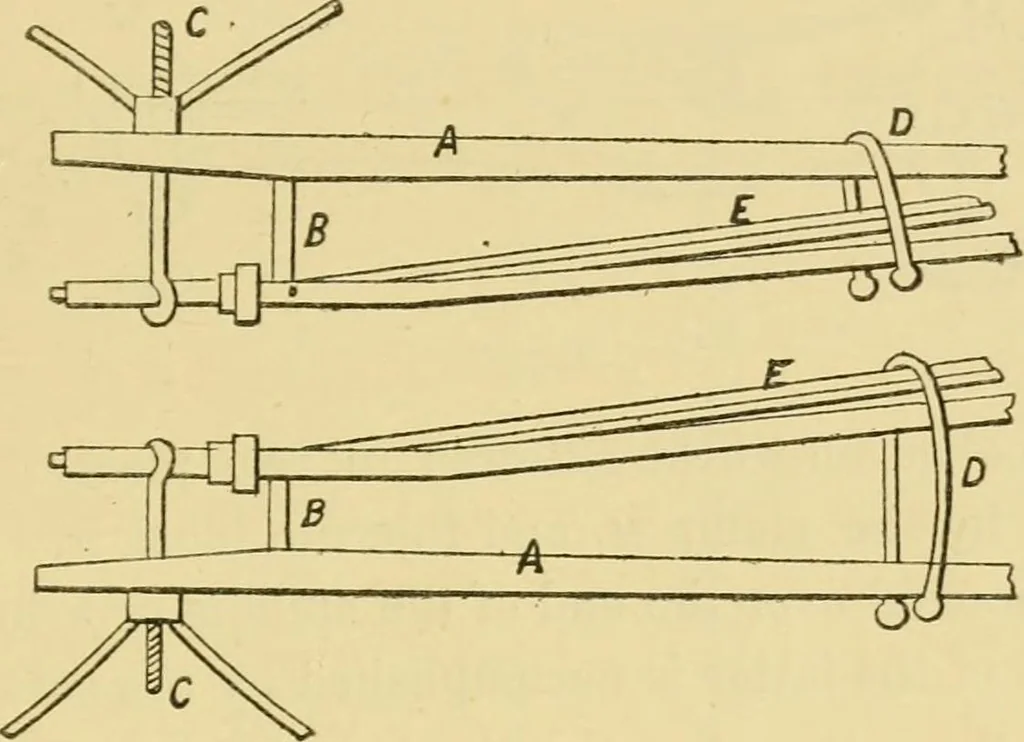 An illustration from A practical treatise on coach-building, historical and descriptive : containing full information on the various trades and processes involved, with hints on the proper keeping of carriages, &c., 1881, leaf 90