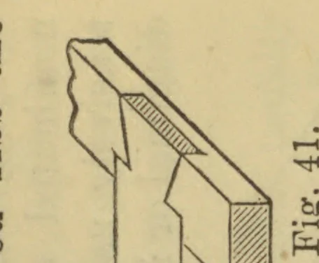 An illustration from A practical treatise on the joints made and used by builders in the construction of various kinds of engineering and architectural works, with especial reference to those wrought by artificers in erecting and finishing habitable structures, 1882, leaf 112
