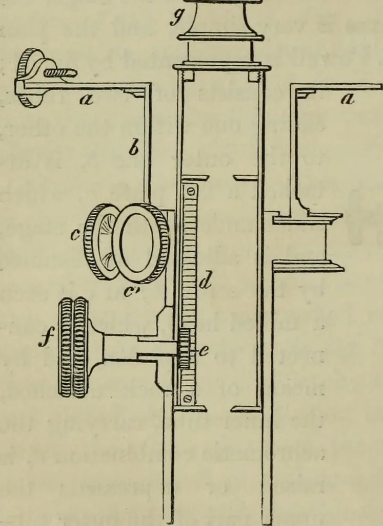 An illustration from A practical treatise on the use of the microscope, including the different methods of preparing and examining animal, vegetable, and mineral structures, 1848, leaf 143