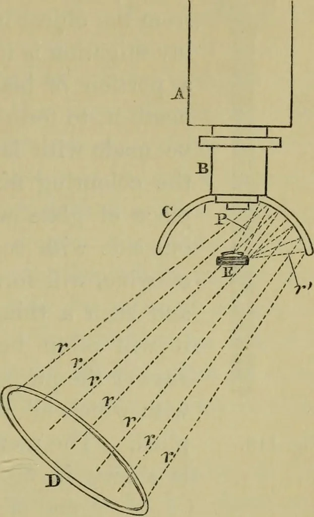 An illustration from A practical treatise on the use of the microscope, including the different methods of preparing and examining animal, vegetable, and mineral structures, 1848, leaf 226