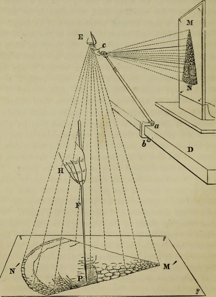 An illustration from A practical treatise on the use of the microscope, including the different methods of preparing and examining animal, vegetable, and mineral structures, 1848, leaf 255