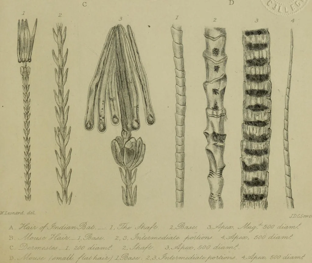 An illustration from A practical treatise on the use of the microscope, including the different methods of preparing and examining animal, vegetable, and mineral structures, 1848, leaf 496