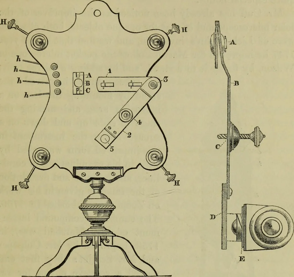 An illustration from A practical treatise on the use of the microscope, including the different methods of preparing and examining animal, vegetable, and mineral structures, 1848, leaf 54