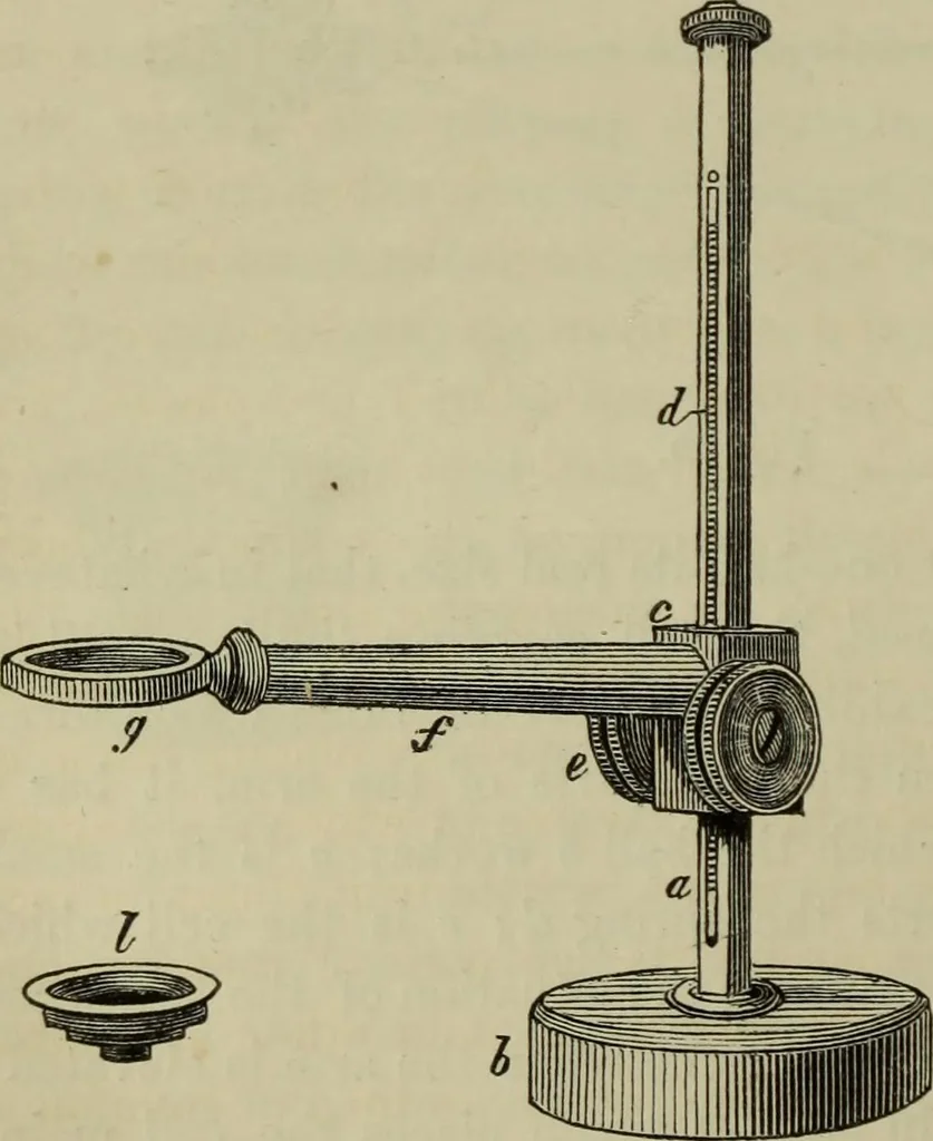 An illustration from A practical treatise on the use of the microscope, including the different methods of preparing and examining animal, vegetable, and mineral structures, 1848, leaf 87