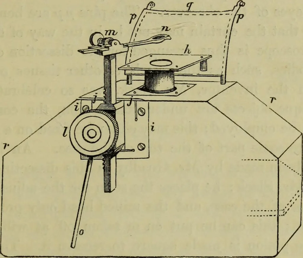 An illustration from A practical treatise on the use of the microscope, including the different methods of preparing and examining animal, vegetable, and mineral structures, 1848, leaf 92
