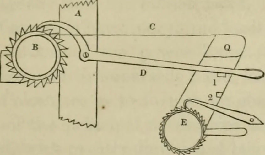 An illustration from A practical treatise on weaving by hand and power looms; intended as a text book for manufacturers by hand and power looms, and power loom engineers .., 1846, leaf 100