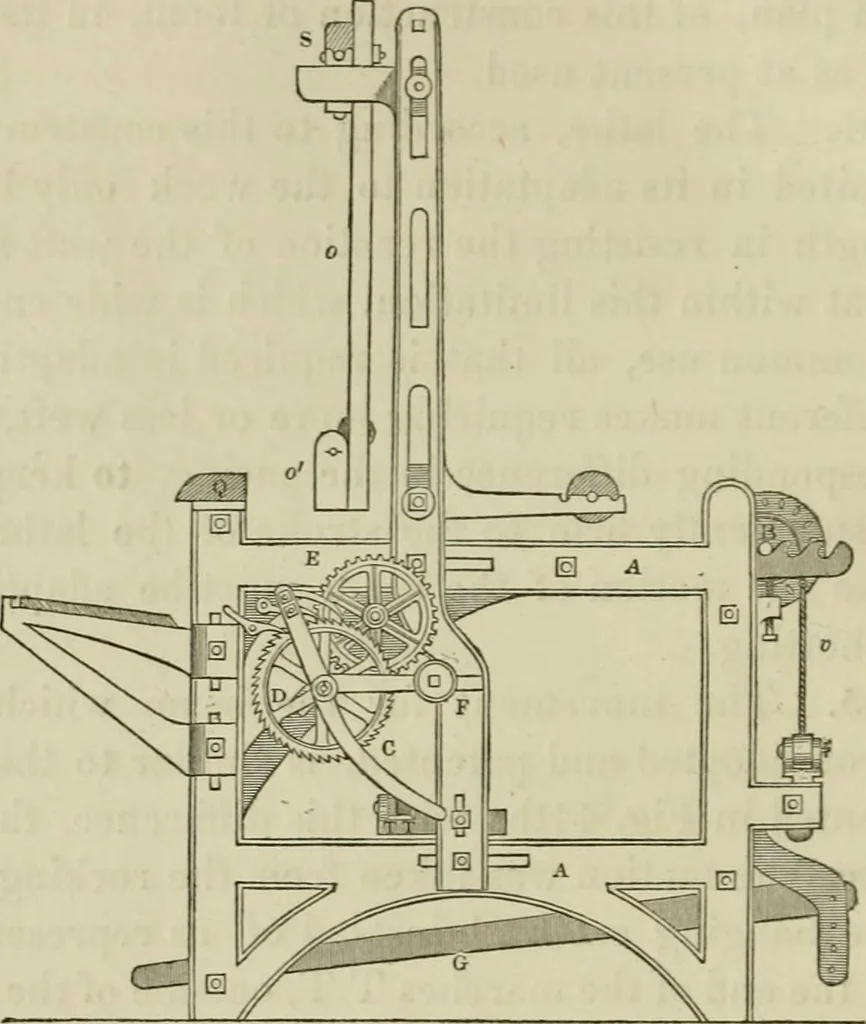 An illustration from A practical treatise on weaving by hand and power looms; intended as a text book for manufacturers by hand and power looms, and power loom engineers .., 1846, leaf 133