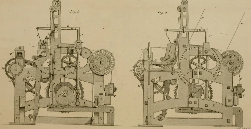 An illustration from A practical treatise on weaving by hand and power looms; intended as a text book for manufacturers by hand and power looms, and power loom engineers .., 1846, leaf 386