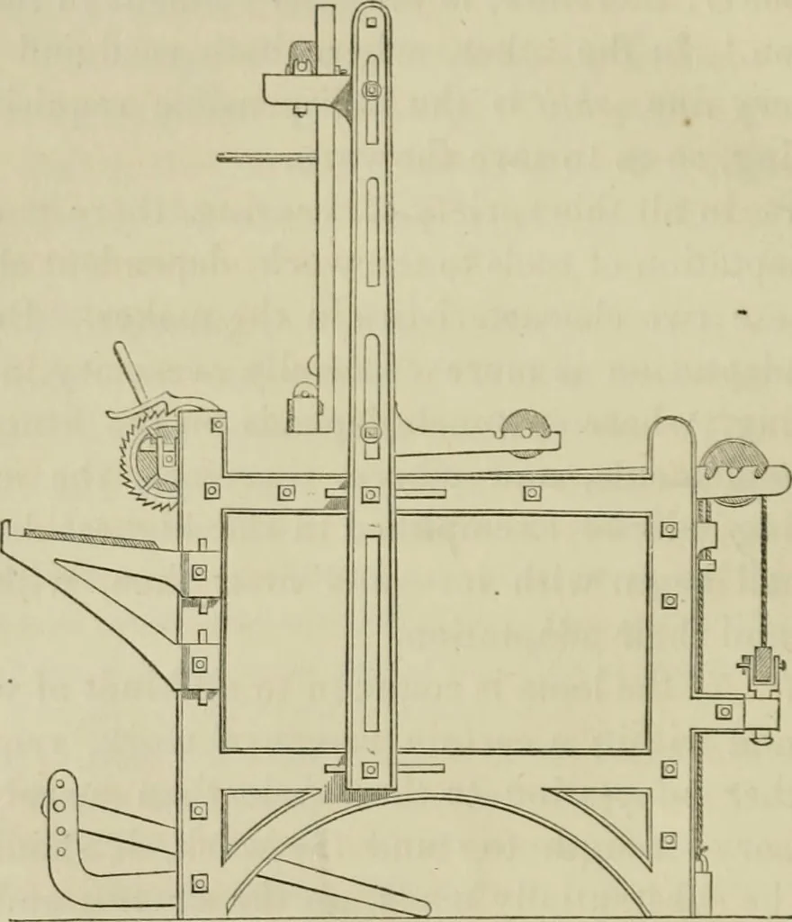 An illustration from A practical treatise on weaving by hand and power looms; intended as a text book for manufacturers by hand and power looms, and power loom engineers .., 1846, leaf 67