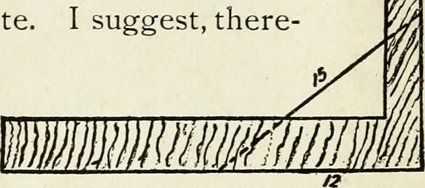 An illustration from A practical treatise on the steel square and its application to everyday use : being an exhaustive collection of steel square problems and solutions, "old and new", with many original and useful additions, forming a complete encyclopedia of steel square knowledge, together with a brief history of the square, and description of tables, keys and other aids and attachments, 1903, leaf 133