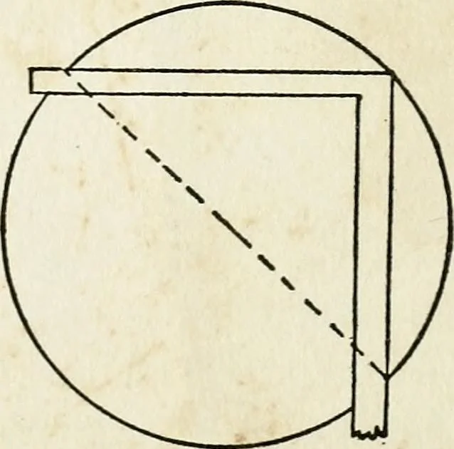 An illustration from A practical treatise on the steel square and its application to everyday use : being an exhaustive collection of steel square problems and solutions, "old and new", with many original and useful additions, forming a complete encyclopedia of steel square knowledge, together with a brief history of the square, and description of tables, keys and other aids and attachments, 1903, leaf 148
