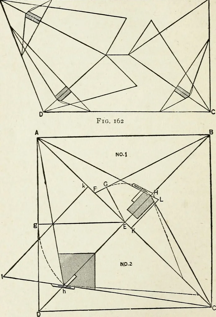 An illustration from A practical treatise on the steel square and its application to everyday use : being an exhaustive collection of steel square problems and solutions, "old and new", with many original and useful additions, forming a complete encyclopedia of steel square knowledge, together with a brief history of the square, and description of tables, keys and other aids and attachments, 1903, leaf 219