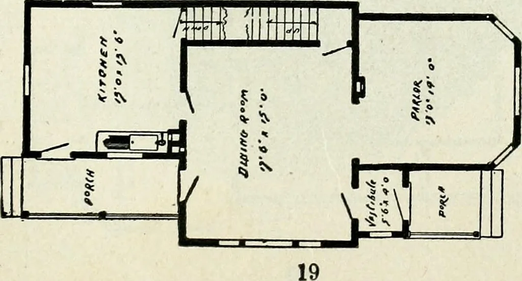 An illustration from A practical treatise on the steel square and its application to everyday use : being an exhaustive collection of steel square problems and solutions, "old and new", with many original and useful additions, forming a complete encyclopedia of steel square knowledge, together with a brief history of the square, and description of tables, keys and other aids and attachments, 1903, leaf 264