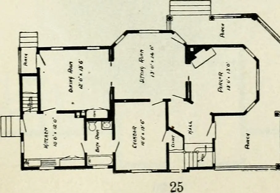 An illustration from A practical treatise on the steel square and its application to everyday use : being an exhaustive collection of steel square problems and solutions, "old and new", with many original and useful additions, forming a complete encyclopedia of steel square knowledge, together with a brief history of the square, and description of tables, keys and other aids and attachments, 1903, leaf 270