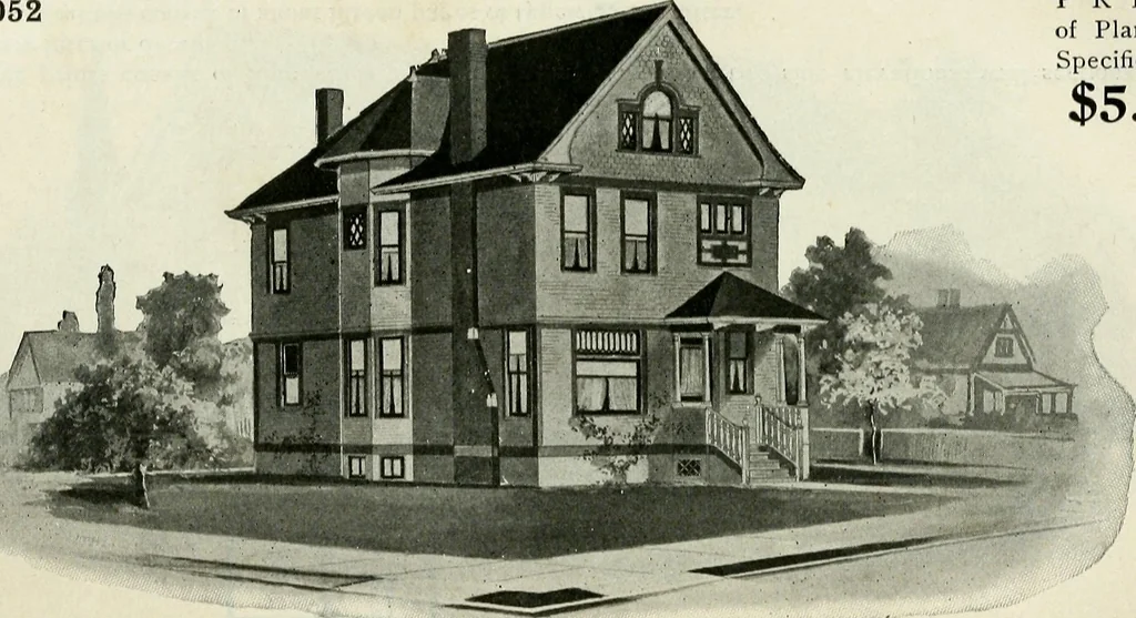 An illustration from A practical treatise on the steel square and its application to everyday use : being an exhaustive collection of steel square problems and solutions, "old and new", with many original and useful additions, forming a complete encyclopedia of steel square knowledge, together with a brief history of the square, and description of tables, keys and other aids and attachments, 1903, leaf 277