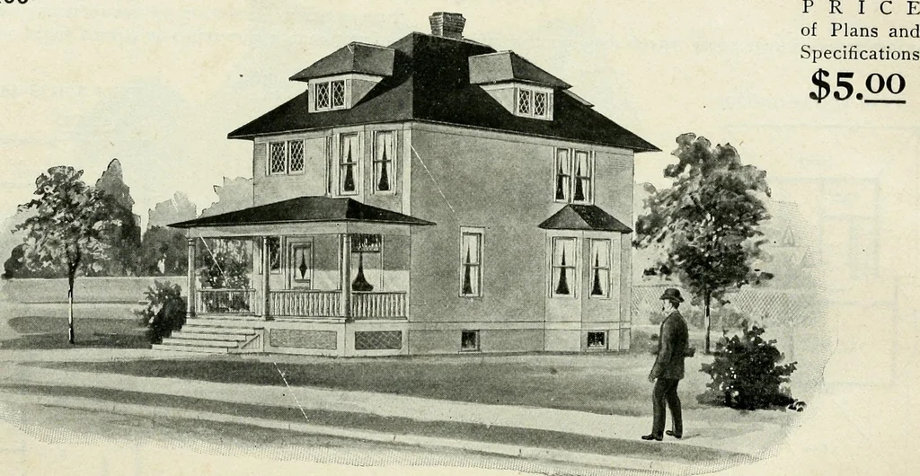 An illustration from A practical treatise on the steel square and its application to everyday use : being an exhaustive collection of steel square problems and solutions, "old and new", with many original and useful additions, forming a complete encyclopedia of steel square knowledge, together with a brief history of the square, and description of tables, keys and other aids and attachments, 1903, leaf 287