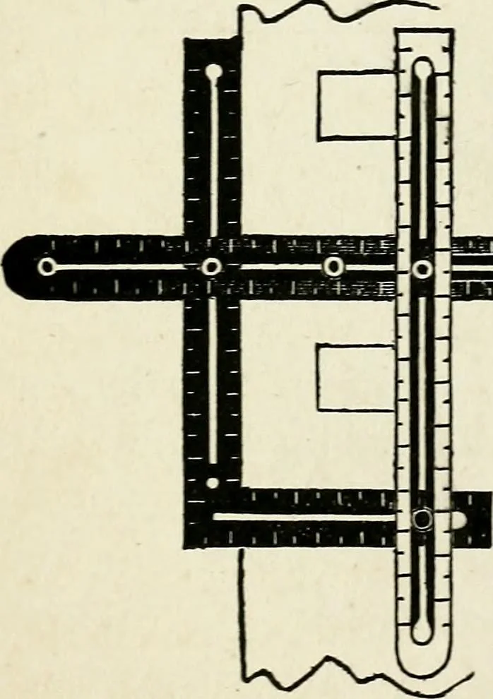 An illustration from A practical treatise on the steel square and its application to everyday use : being an exhaustive collection of steel square problems and solutions, "old and new", with many original and useful additions, forming a complete encyclopedia of steel square knowledge, together with a brief history of the square, and description of tables, keys and other aids and attachments, 1903, leaf 46