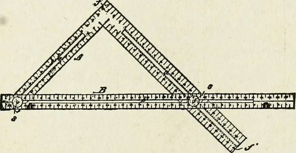 An illustration from A practical treatise on the steel square and its application to everyday use : being an exhaustive collection of steel square problems and solutions, "old and new", with many original and useful additions, forming a complete encyclopedia of steel square knowledge, together with a brief history of the square, and description of tables, keys and other aids and attachments, 1903, leaf 74